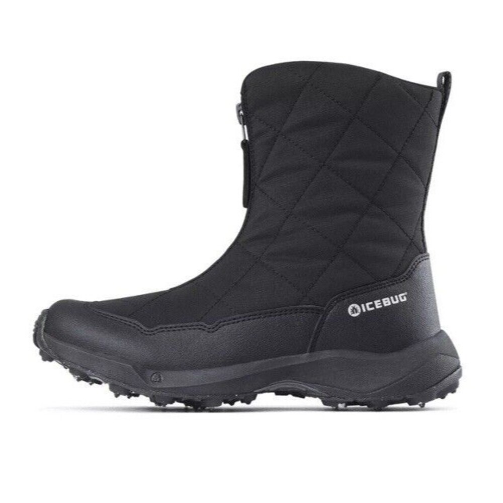 New ICEBUG Ivalo4 Men BUGrip Black Snow Boots Sz 10.5 Lightweight Warm Zipper